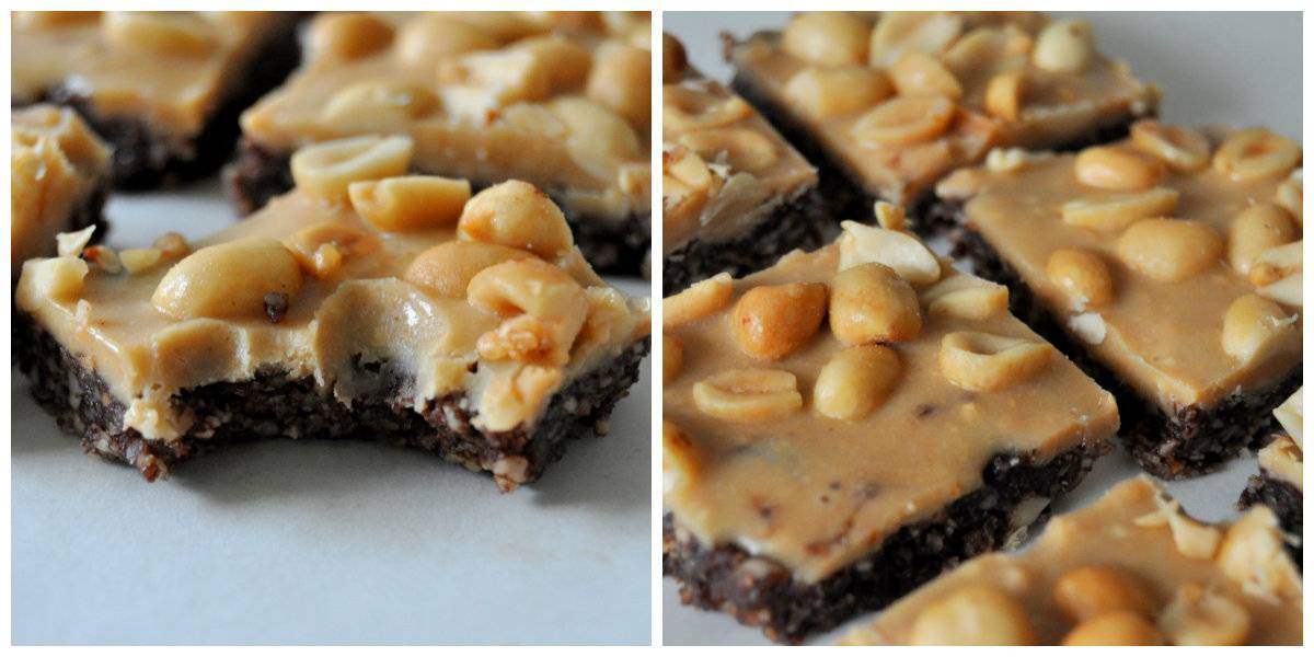 Recept: Krämiga choklad och jordnötsrutor